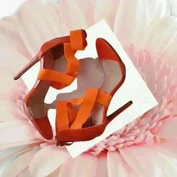 Fereshte Women's Heeled Sandals Snake Pattern Buckle Strap Size 6 - Picture 6 of 7